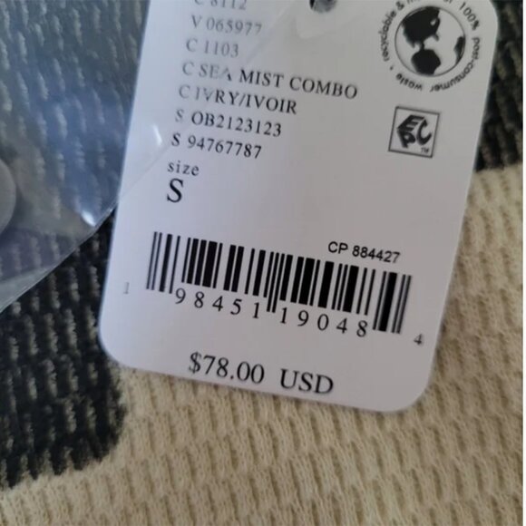 Free People NWT Slouchy Oversized Graphic Thermal Tee Sweatshirt Top size S - Picture 3 of 6